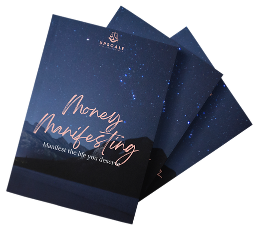 A visually appealing and informative eBook cover for a guide on manifesting, featuring vibrant colors and compelling imagery