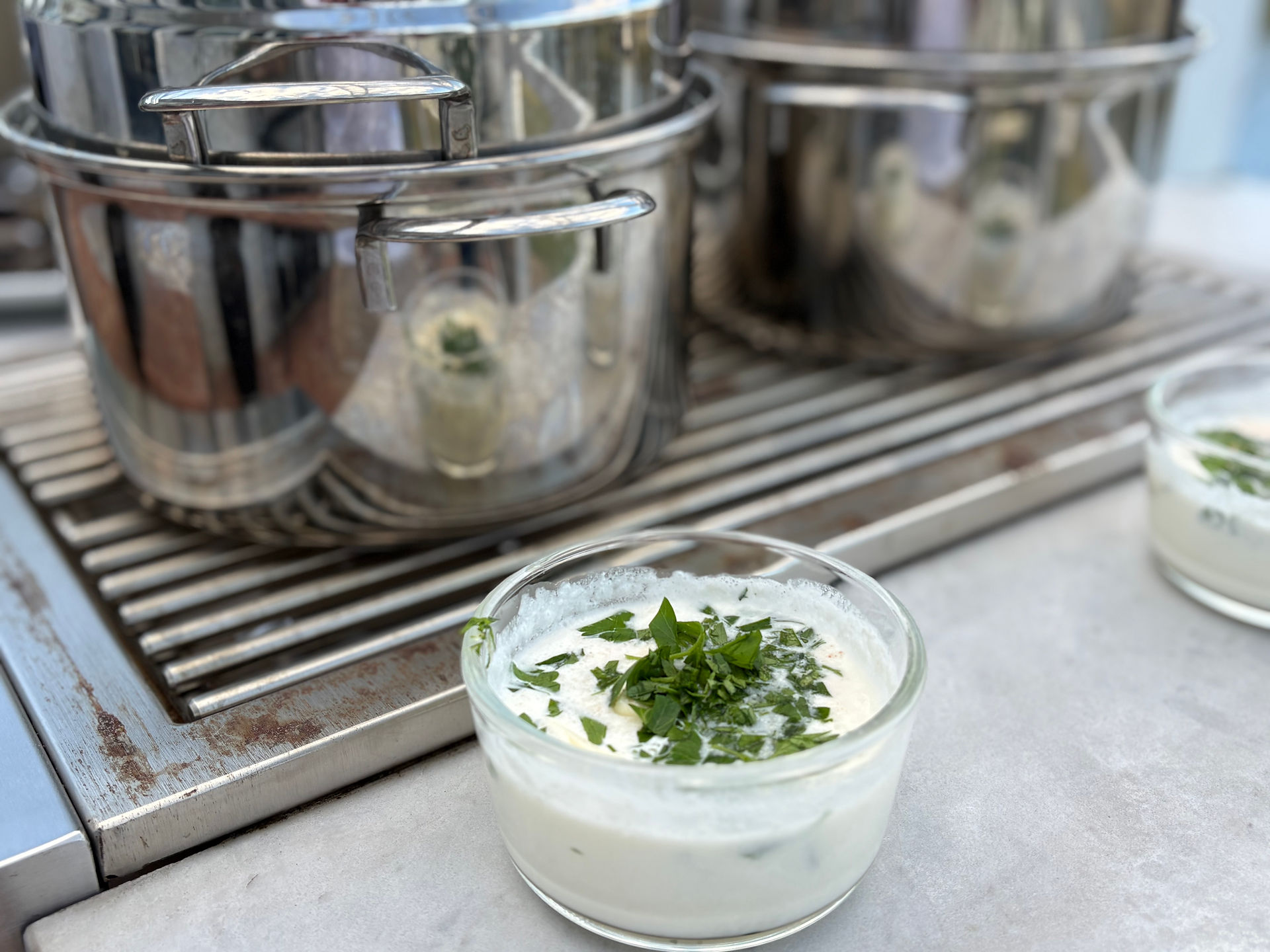 We use two pots, one per person