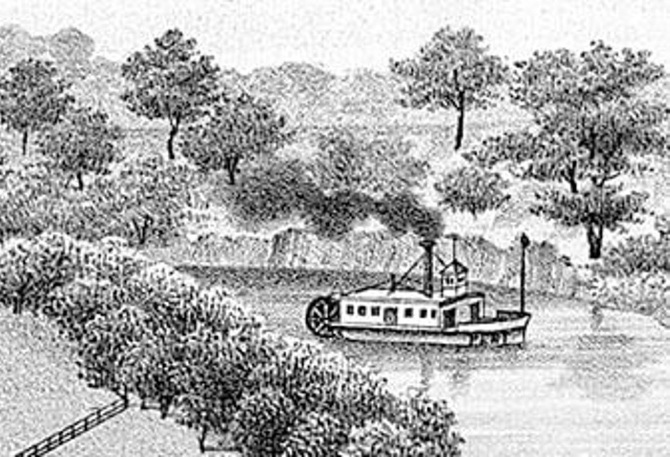Steamship Pert on the Mokelumne River at Staples Ferry