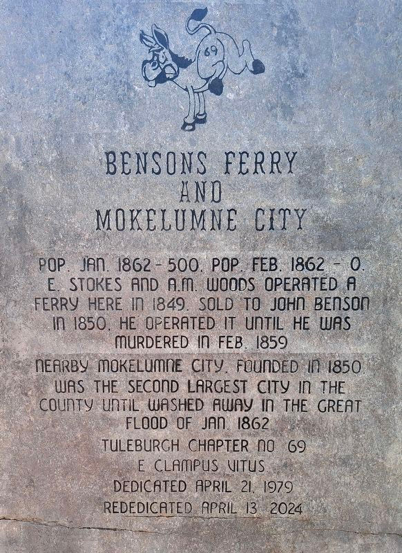 Mokelumne City Marker