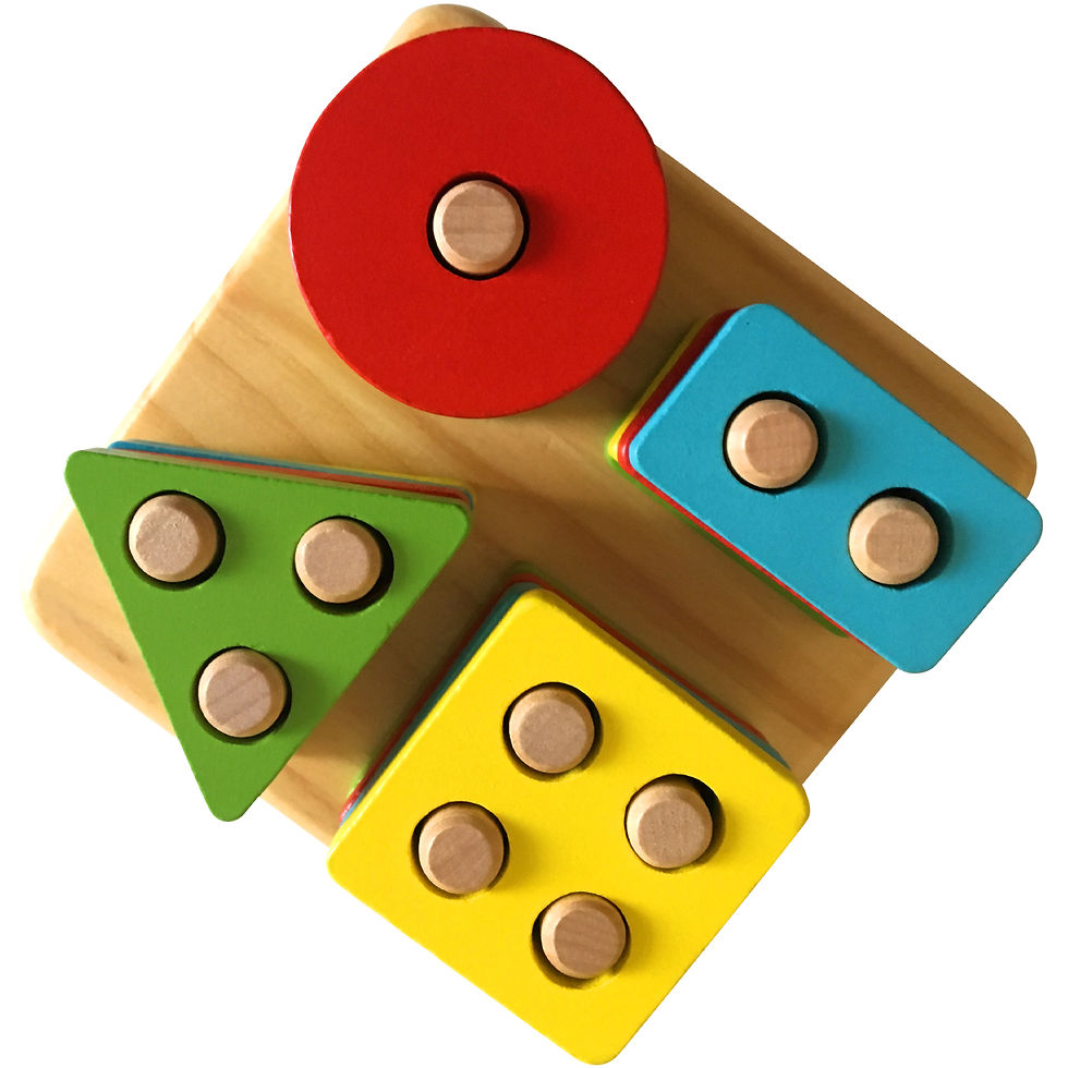 Thumbnail: WOODEN STACK & LEARN GEOMETRIC SHAPE PUZZLE