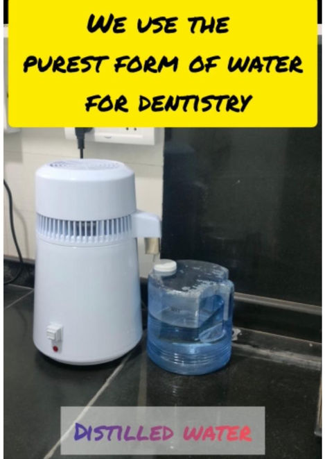 Cheery Smiles Kids Dentistry uses distilled water for all dental procedures, it being the purest form of water.
