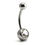 Thumbnail: External Thread Belly Bar - Single Gem