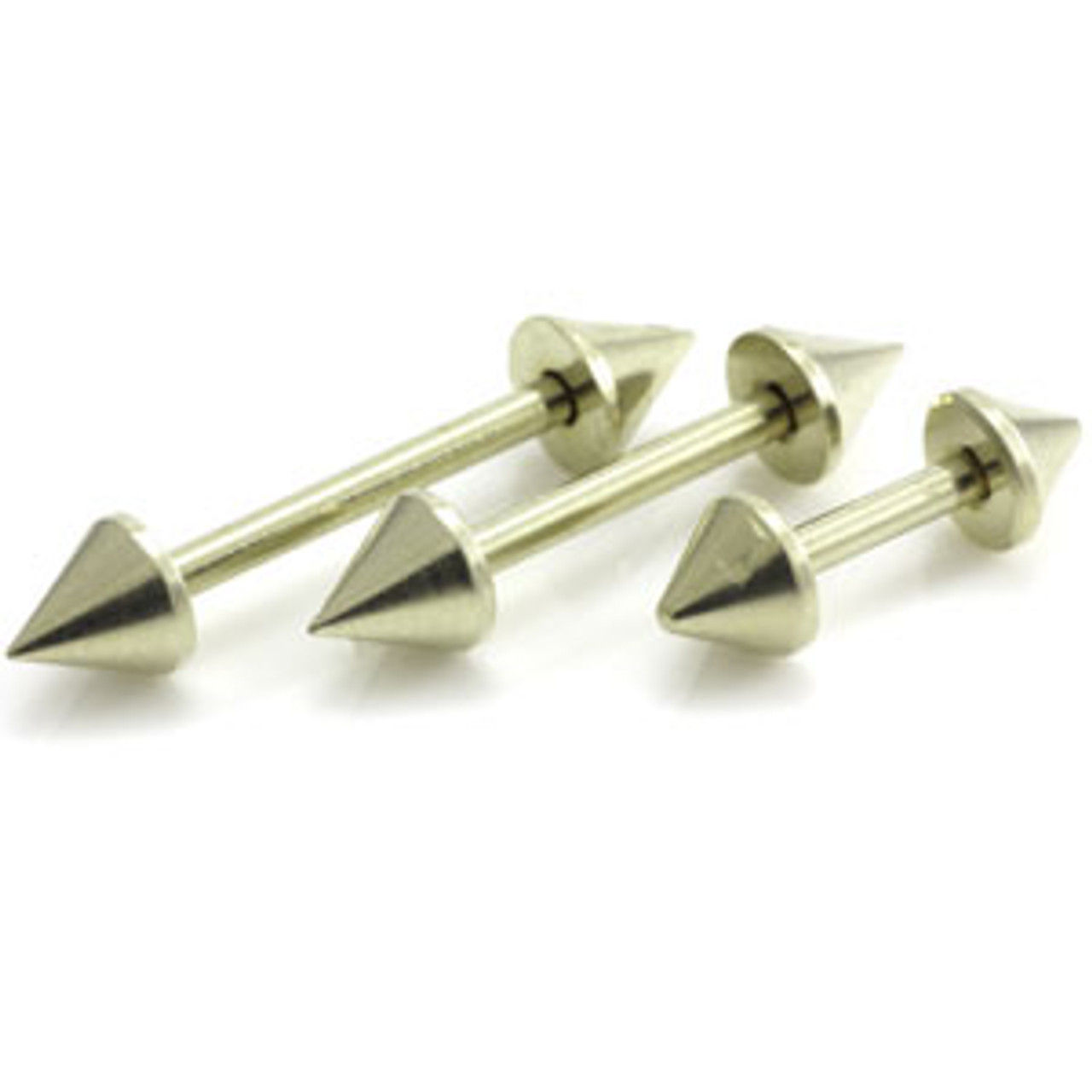 Zircon PVD Gold on Titanium Micro Cone Barbell