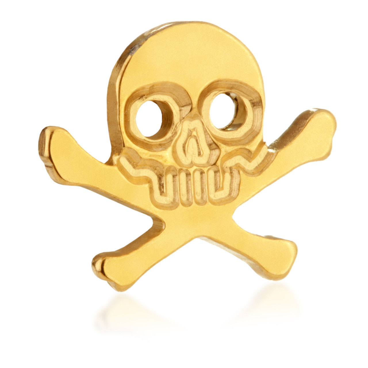 Zircon Gold Ti Internal Skull & Cross Bone Attachment