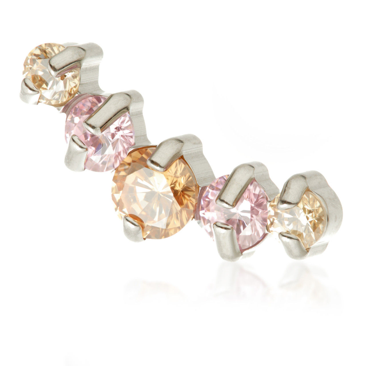 5 Gem Prong Crescent Internal Thread Attachment