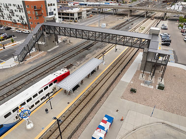Drone Shot of Transit Bridge