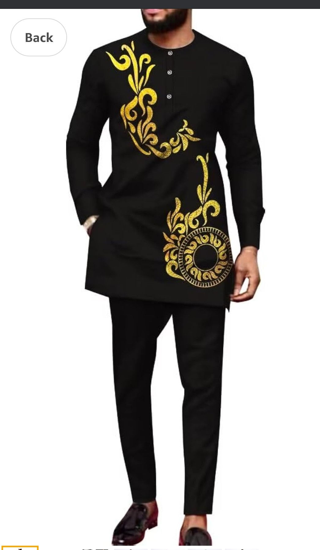 Authentic African men Dashiki 2piece pants and shirt