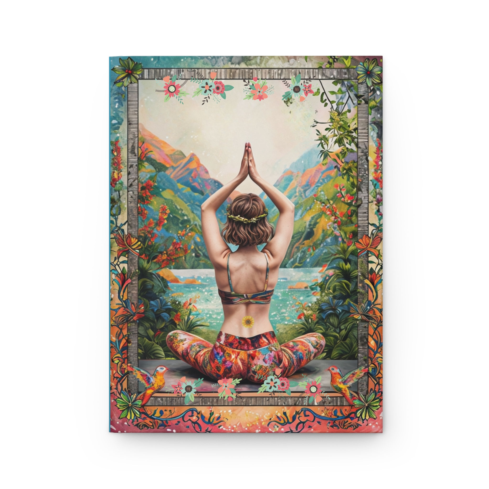 Floral Yoga Hardcover Journal - Inspirational Design for Fueling Creativity