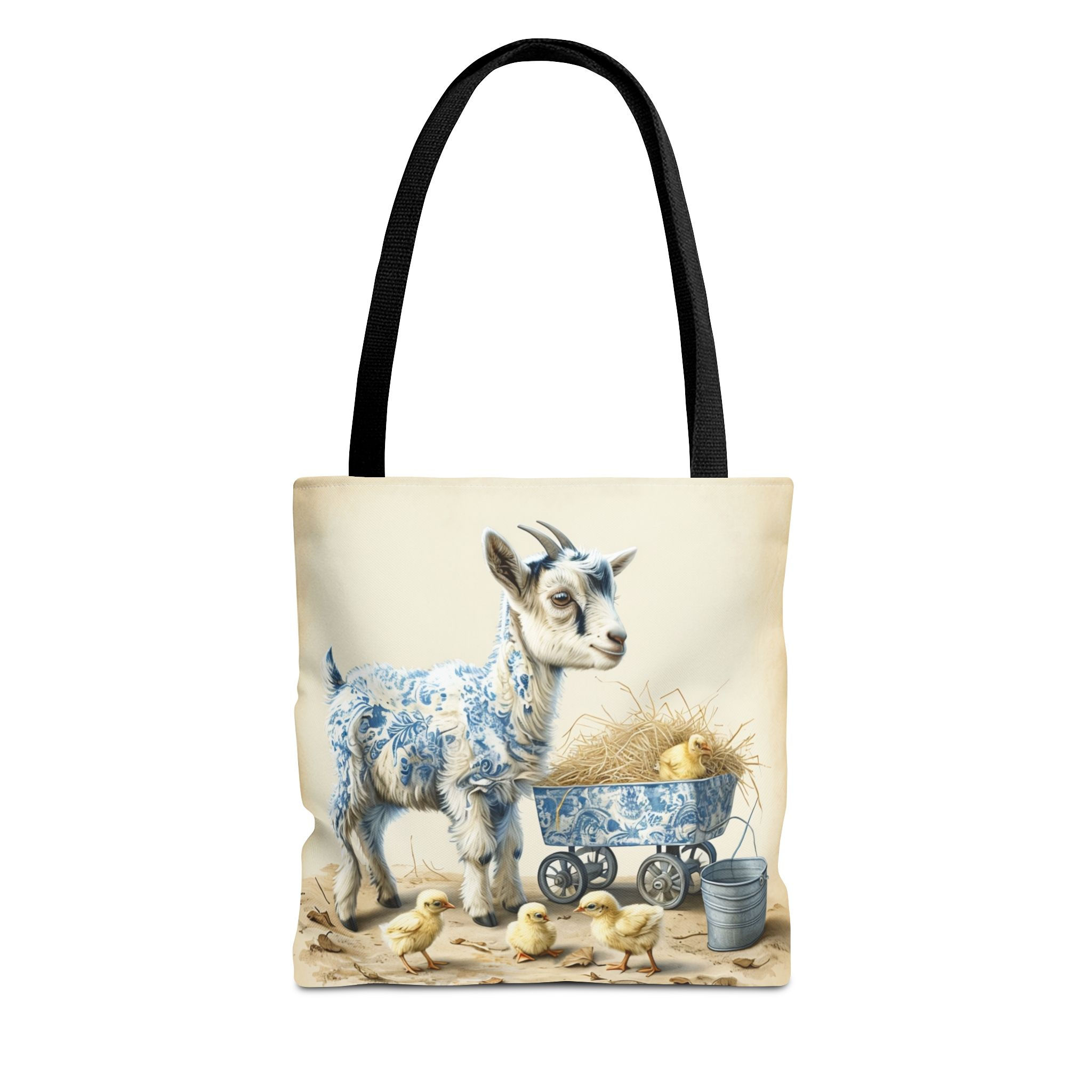 Baby Goat on a Light Blue Tote Bag - Adorable Trendy Animal Lover Design
