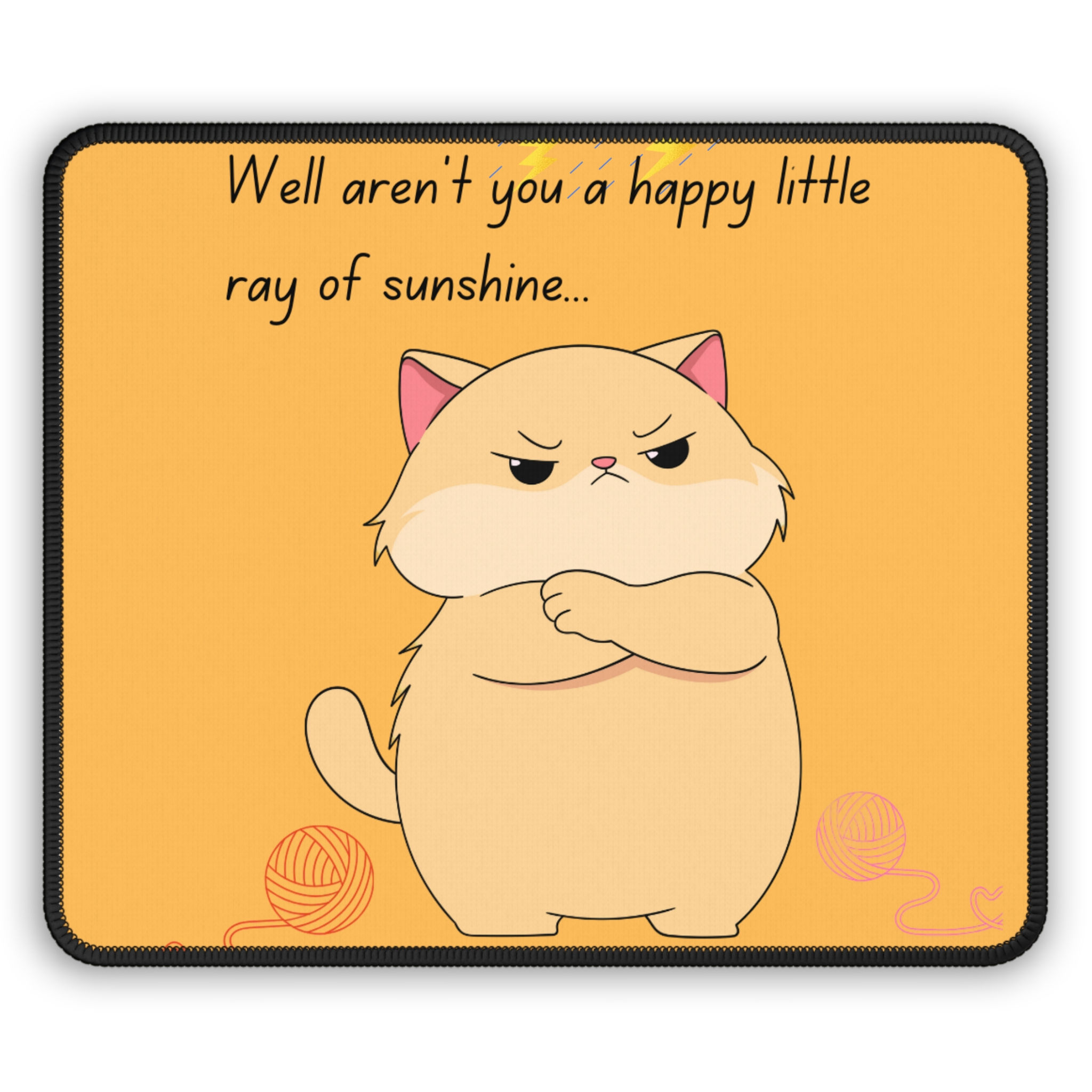 Grouchy Cat Gaming Mouse Pad - Perfect Desk Decor for Gamers