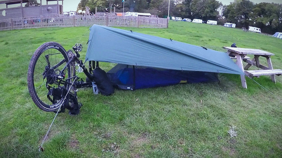 bikepacking with a tarp