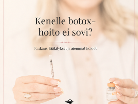 Lääkäri Mimosa Uoti esittelemässä botox-lääkeainetta ja neulaa
