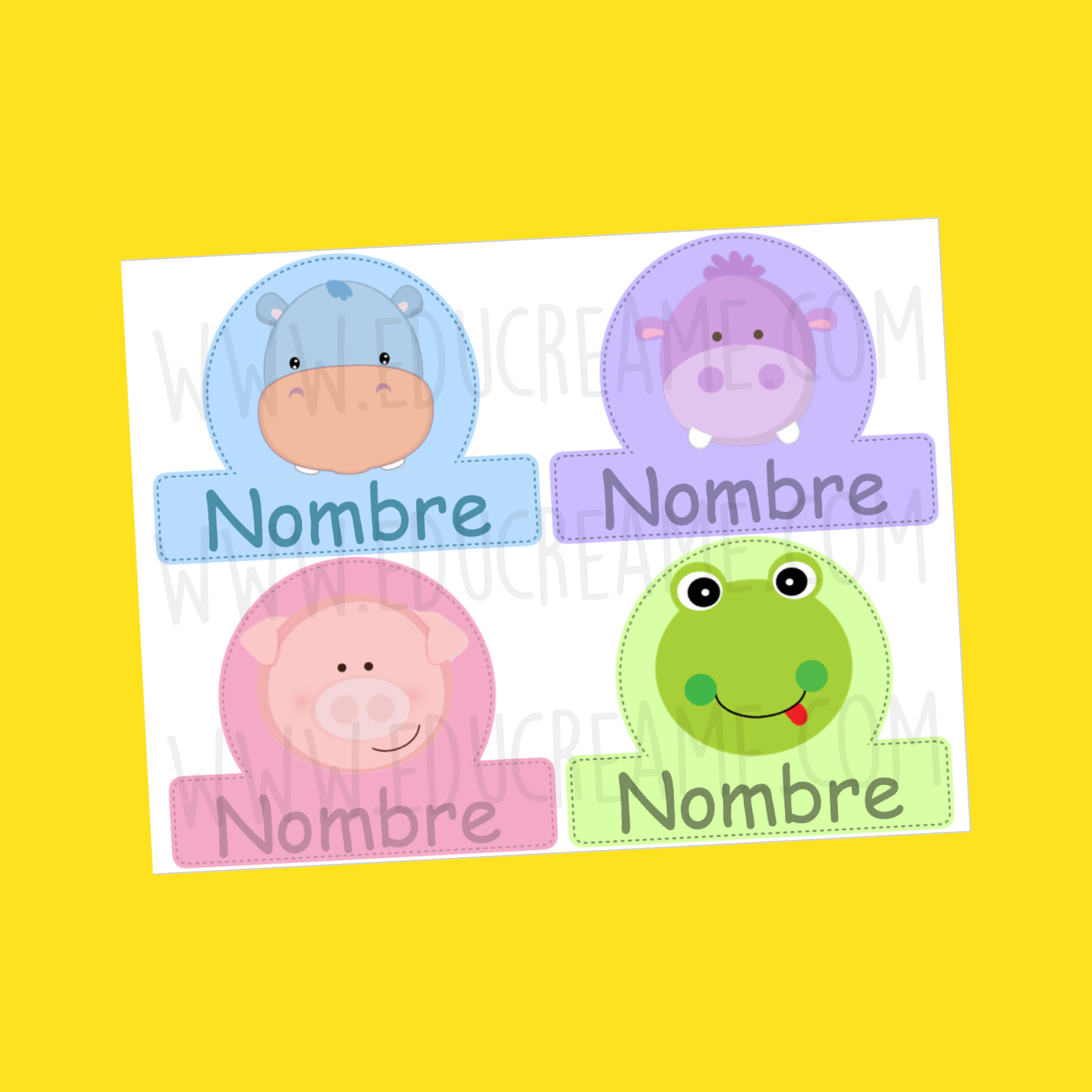 Gafetes Animalitos 1