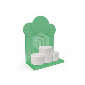 Point of Sale Materials Posm display table designed for effective product and printed material promotions.