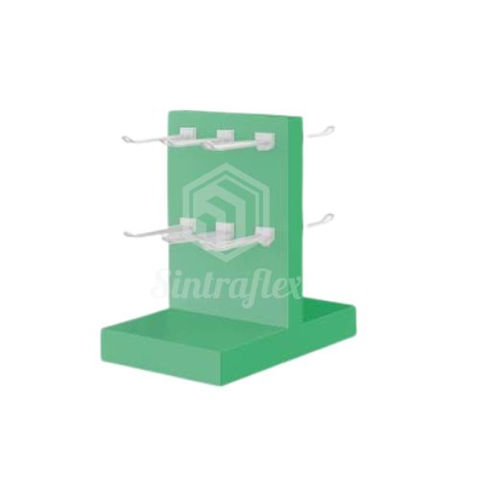 Point of Sale Materials Posm hard foam countertop for displaying printed marketing materials and retail products.