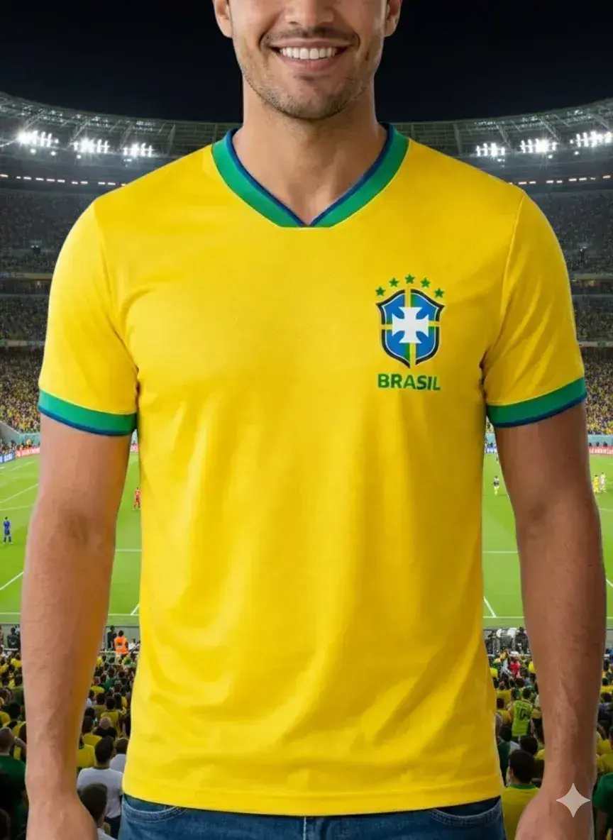 Camiseta Brasil *Torcedor* Brasileira Malha Fit Esportiva Leve