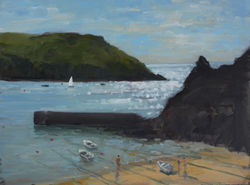 Sparkling sea Hope Cove Harbour 654