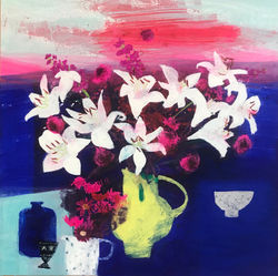 Lilies and Sunset