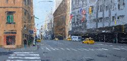 Avenue with flags, NYC