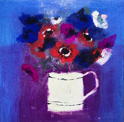 Anemones in White Jug