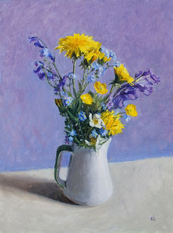 Spring Posy in a White Jug