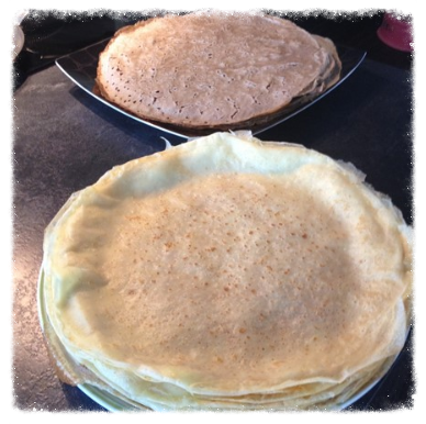 Traditionnel repas du mardi soir: Galettes et crêpes