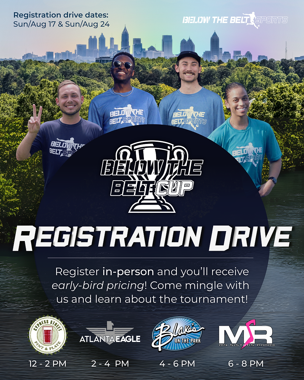 Below the Belt Cup - Registration Drive