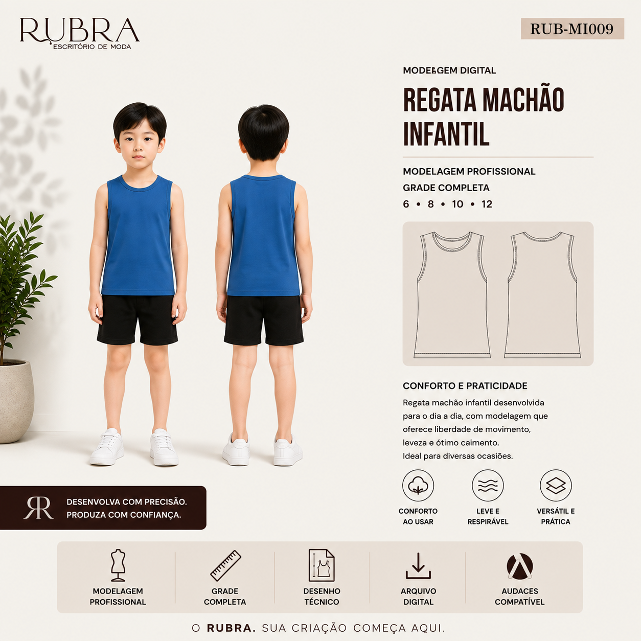 REGATA MACHÃO INFANTIL | RUB-MI009