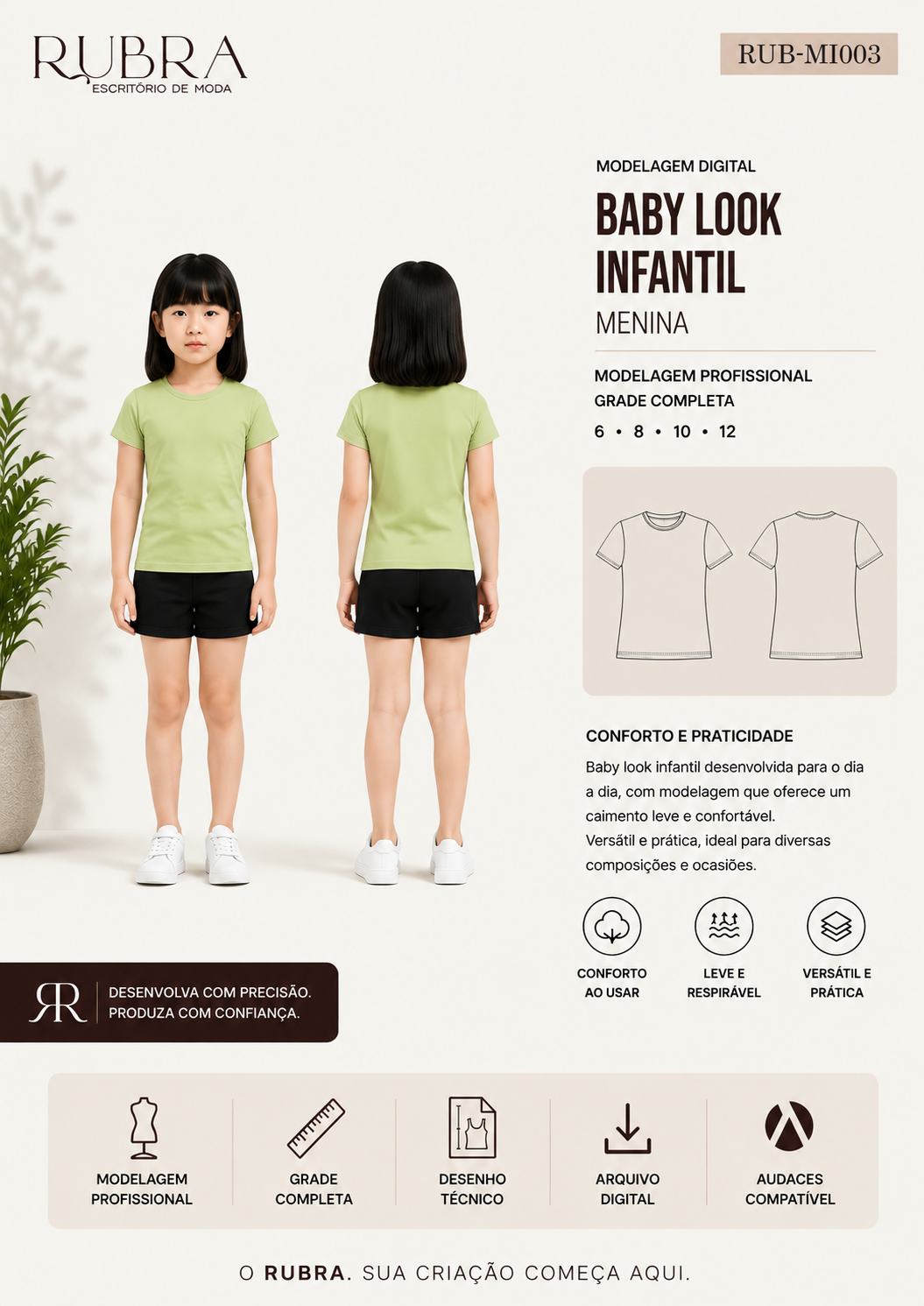 BABY LOOK INFANTIL | RUB-MI003