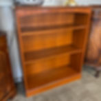 Thumbnail: Mahogany open bookcase with two shelves