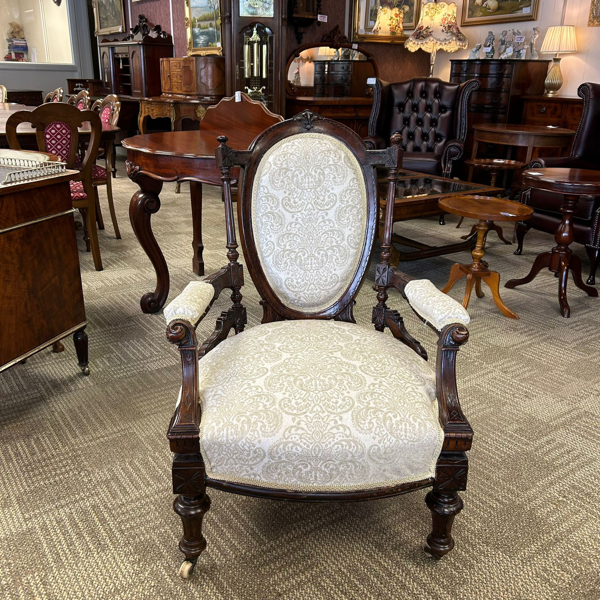 Fabulous Victorian mahogany occasional chair