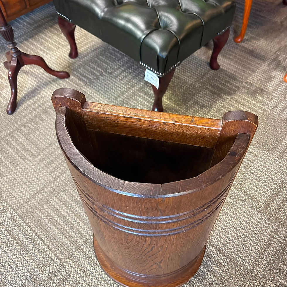 Thumbnail: Oak stick stand with curved carrying handles