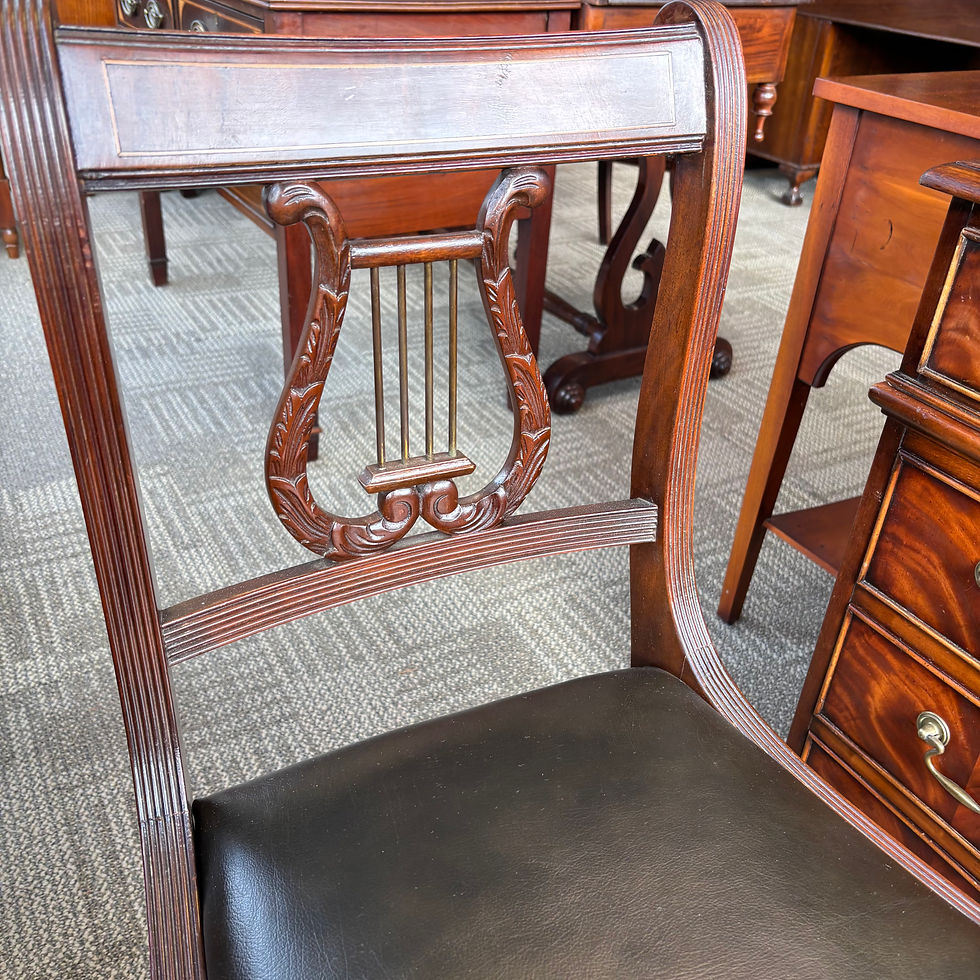 Thumbnail: Classic regency-style mahogany occasional chair