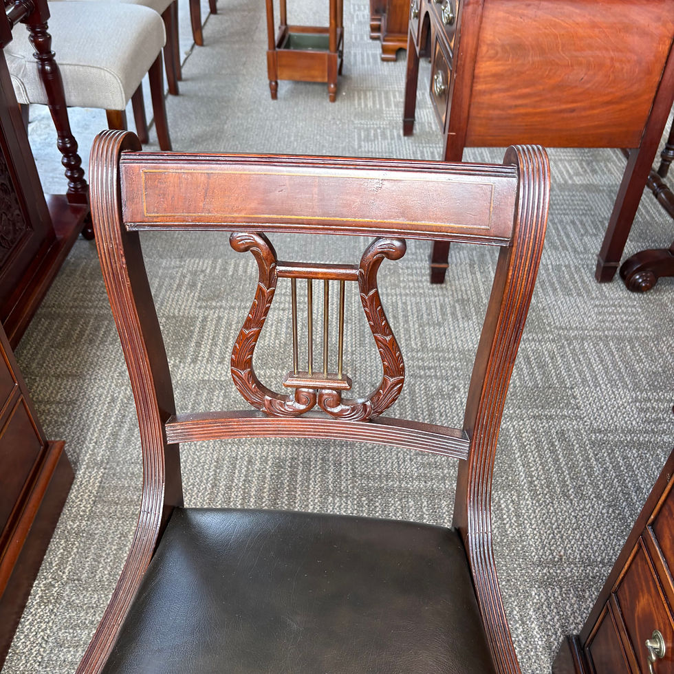 Thumbnail: Classic regency-style mahogany occasional chair