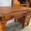 Thumbnail: A late 19th Century walnut pedestal desk, fluted column support & turned support