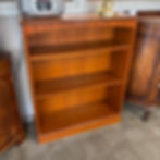 Thumbnail: Mahogany open bookcase with two shelves