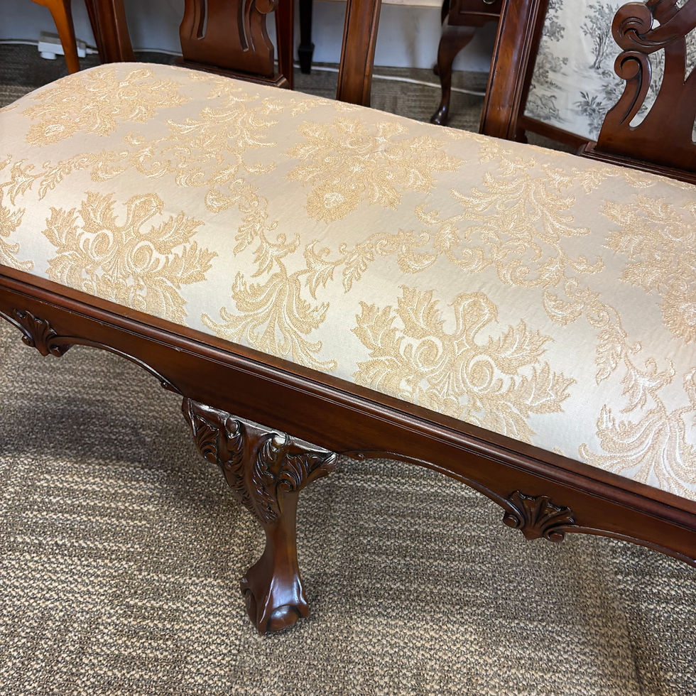 Thumbnail: Chippendale mahogany carved double settee