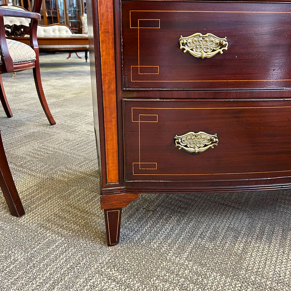 Thumbnail: Handsome Georgian serpentine mahogany chest of drawers