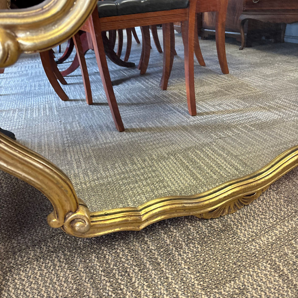 Thumbnail: Beautiful shaped gilt Rocco wall mirror