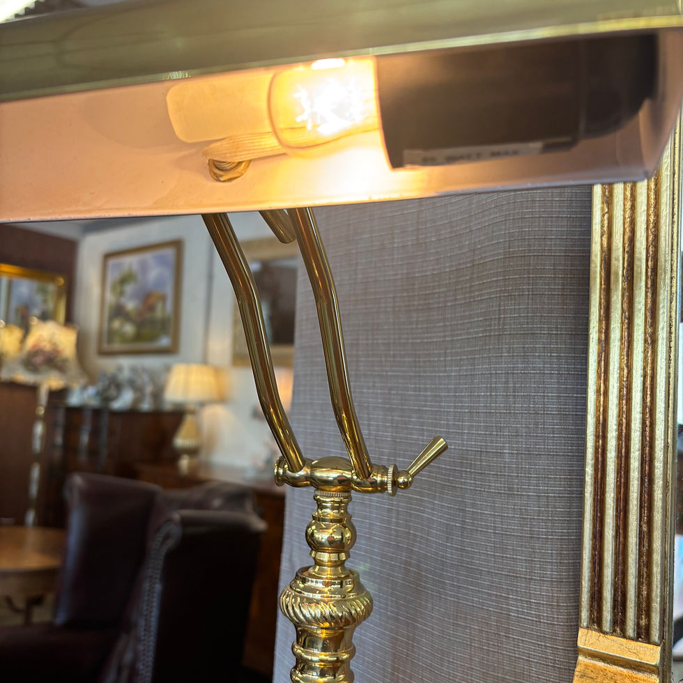 Thumbnail: Vintage banker's desk lamp is a polished brass