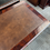 Thumbnail: Fabulous mahogany tan leather pedestal writing desk