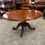 Thumbnail: Antique Victorian oval shaped quadlet base dining table & 4 balloon backed chair