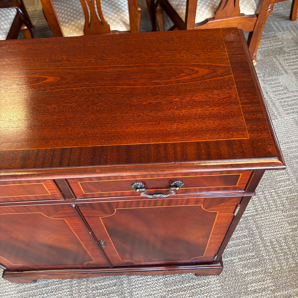 Thumbnail: Stunning mahogany flamed two door side cabinet