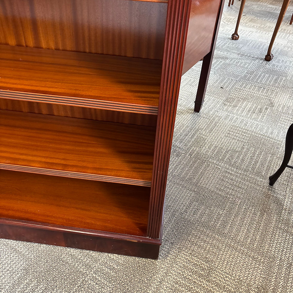 Thumbnail: Beautiful mahogany open bookcase with three adjustable shelves