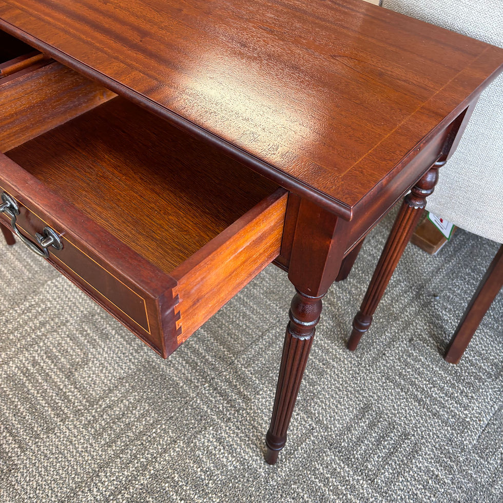 Thumbnail: Beautiful mahogany console table & two drawers