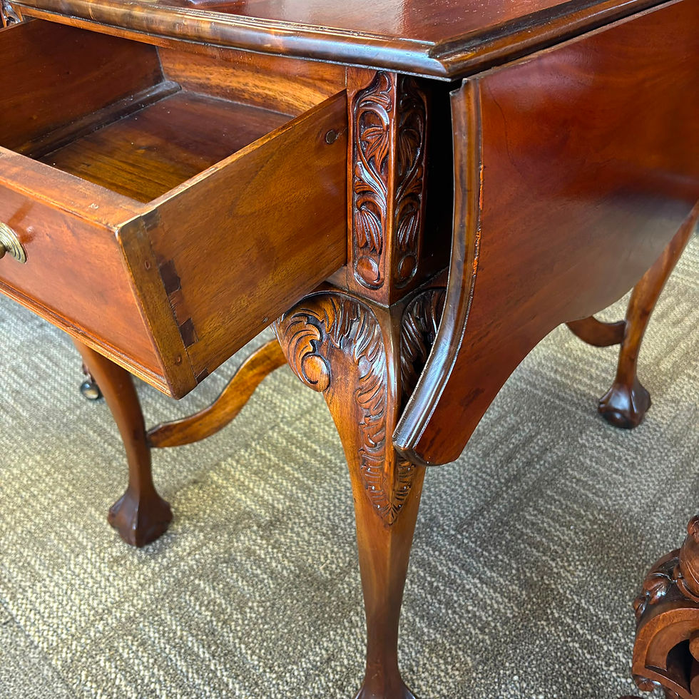 Thumbnail: William IV mahogany chest top drop leaf table