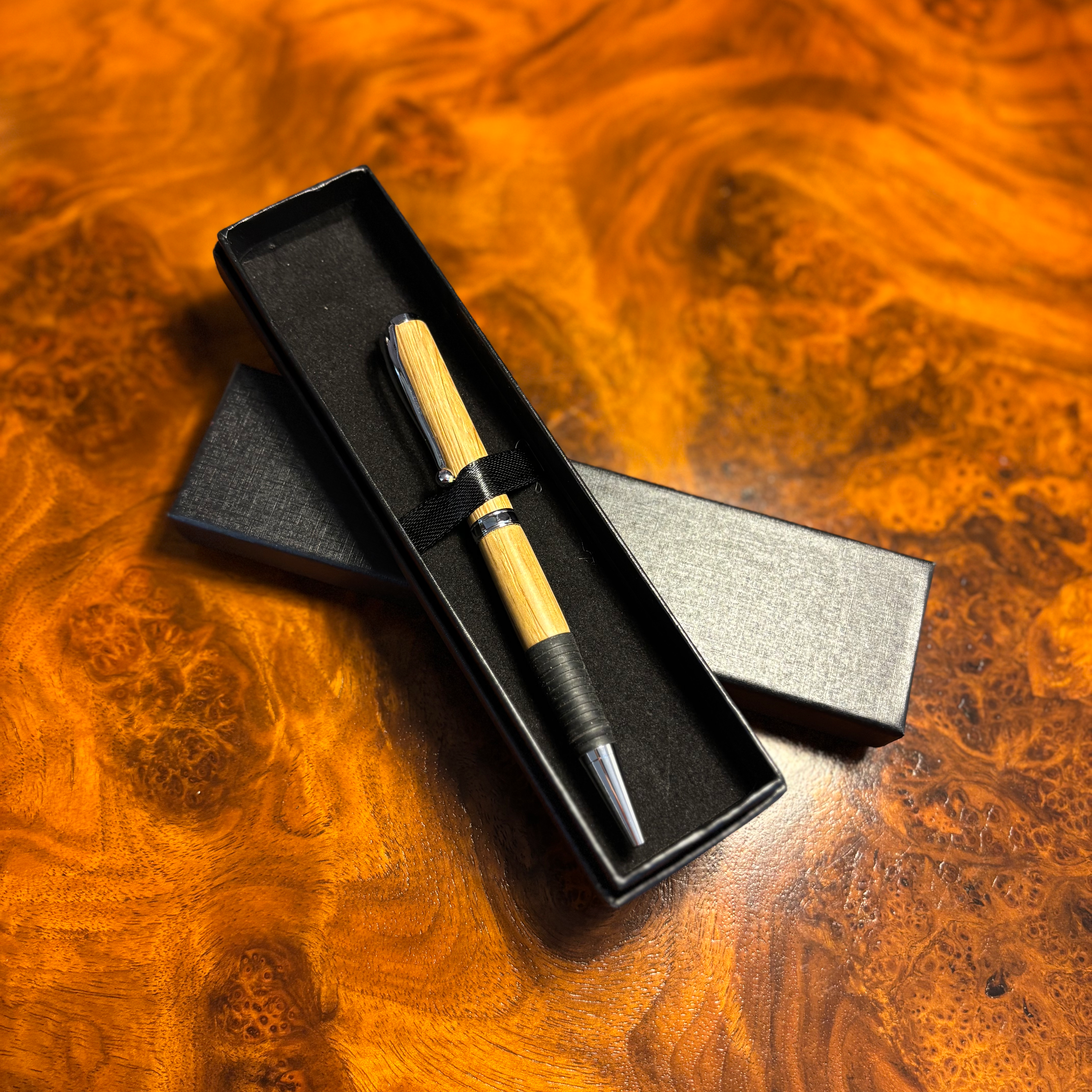 Rare Polak, handcrafted black ballpoint pen