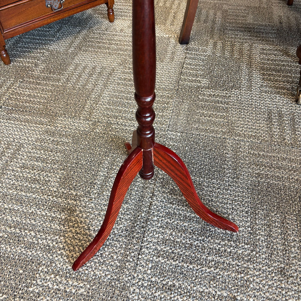 Thumbnail: Shaped top mahogany tripod based wine table