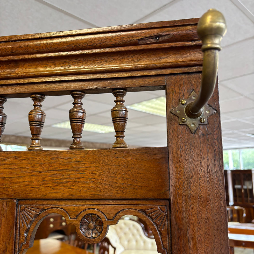 Thumbnail: Victorian oak hall stand & centre mirror